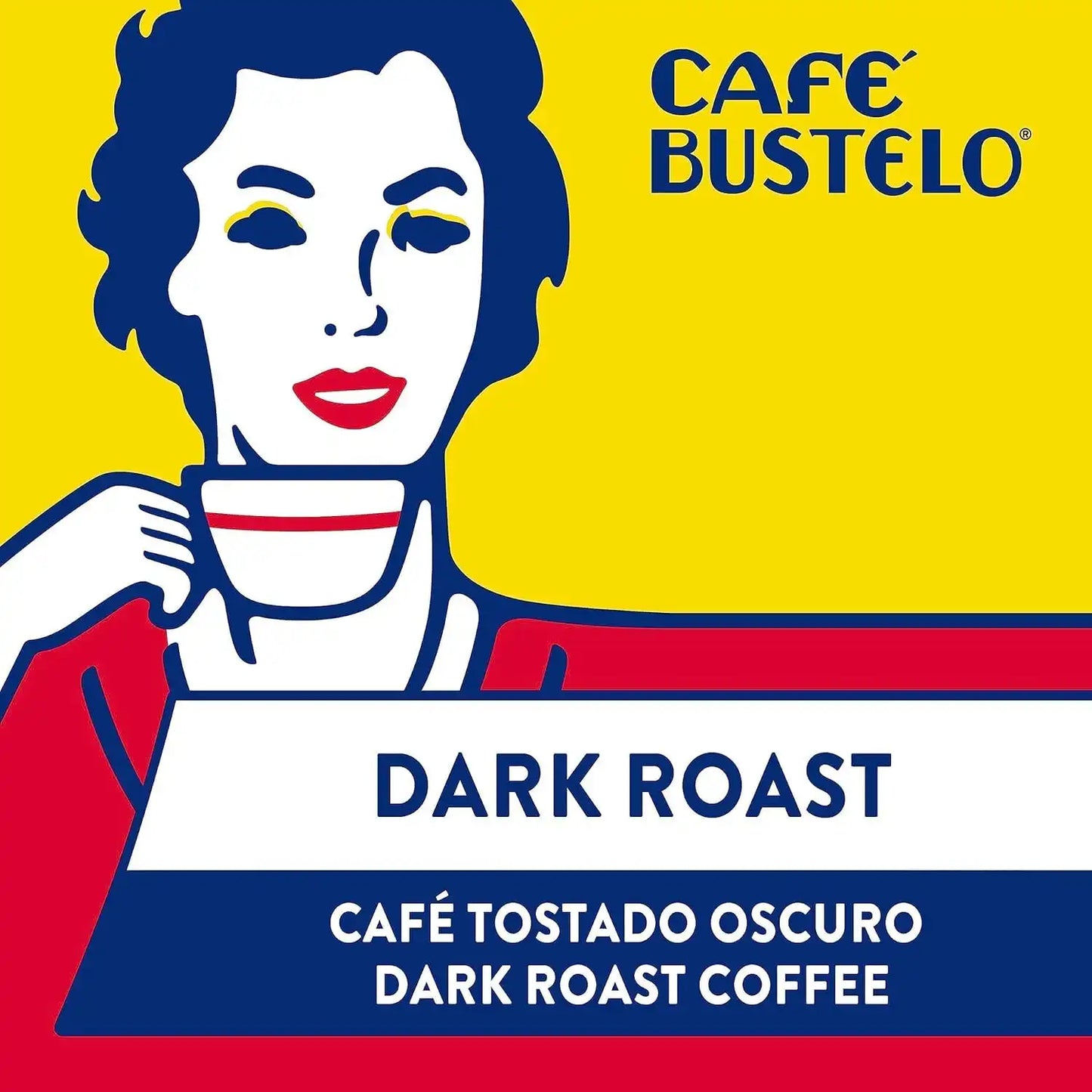 Cafe Bustelo Espresso Ground Coffee, 6 OZ Brick, 12 Count Case