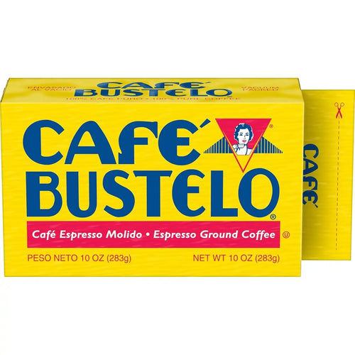 Café Bustelo, Espresso Style Dark Roast Ground Coffee, Vacuum-Packed 10 oz. Brick