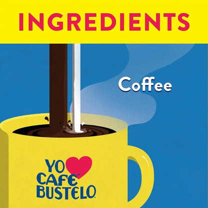 Café Bustelo Espresso Ground Coffee, Dark Roast, 22 Ounce Canister, 6 Count Case