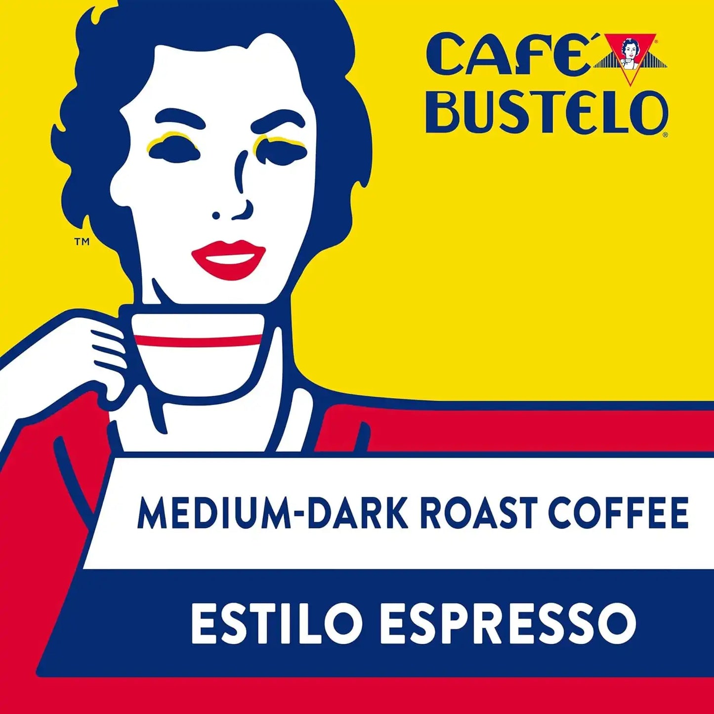Supreme by Bustelo Espresso Style Ground Coffee, Medium Dark Roast, 10-Oz. Brick (Pack of 12)