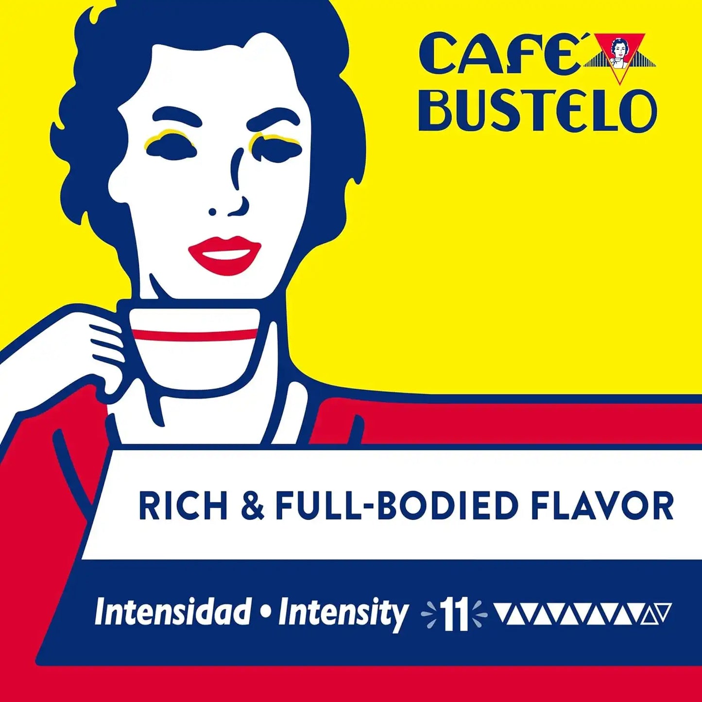 Café Bustelo Aluminum Espresso Capsules, Dark Roast Coffee, Nespresso Original Line Compatible, Intensity 11, 40 Count