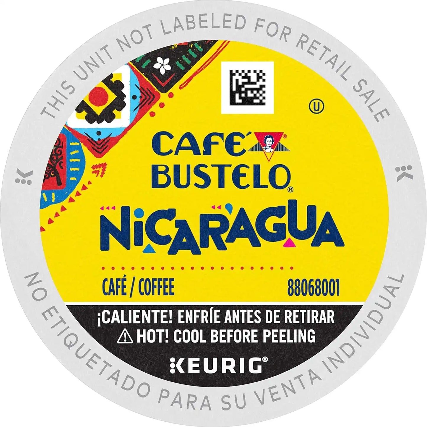 Café Bustelo Nicaragua Dark Roast Coffee, 72 Keurig K-Cup Pods