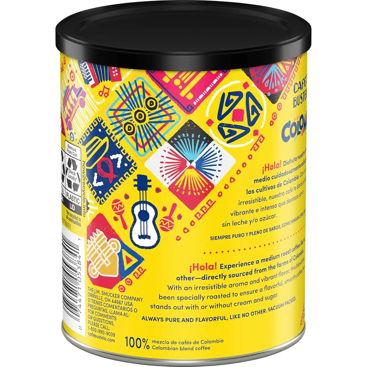 Café Bustelo 100% Colombian Medium Roast Ground Coffee, 9 Ounces (Pack of 6)