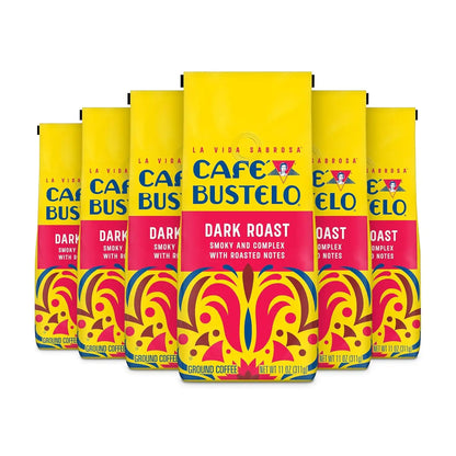 Café Bustelo Dark Roast Ground Coffee, 11-Oz. Bag (Pack of 6)