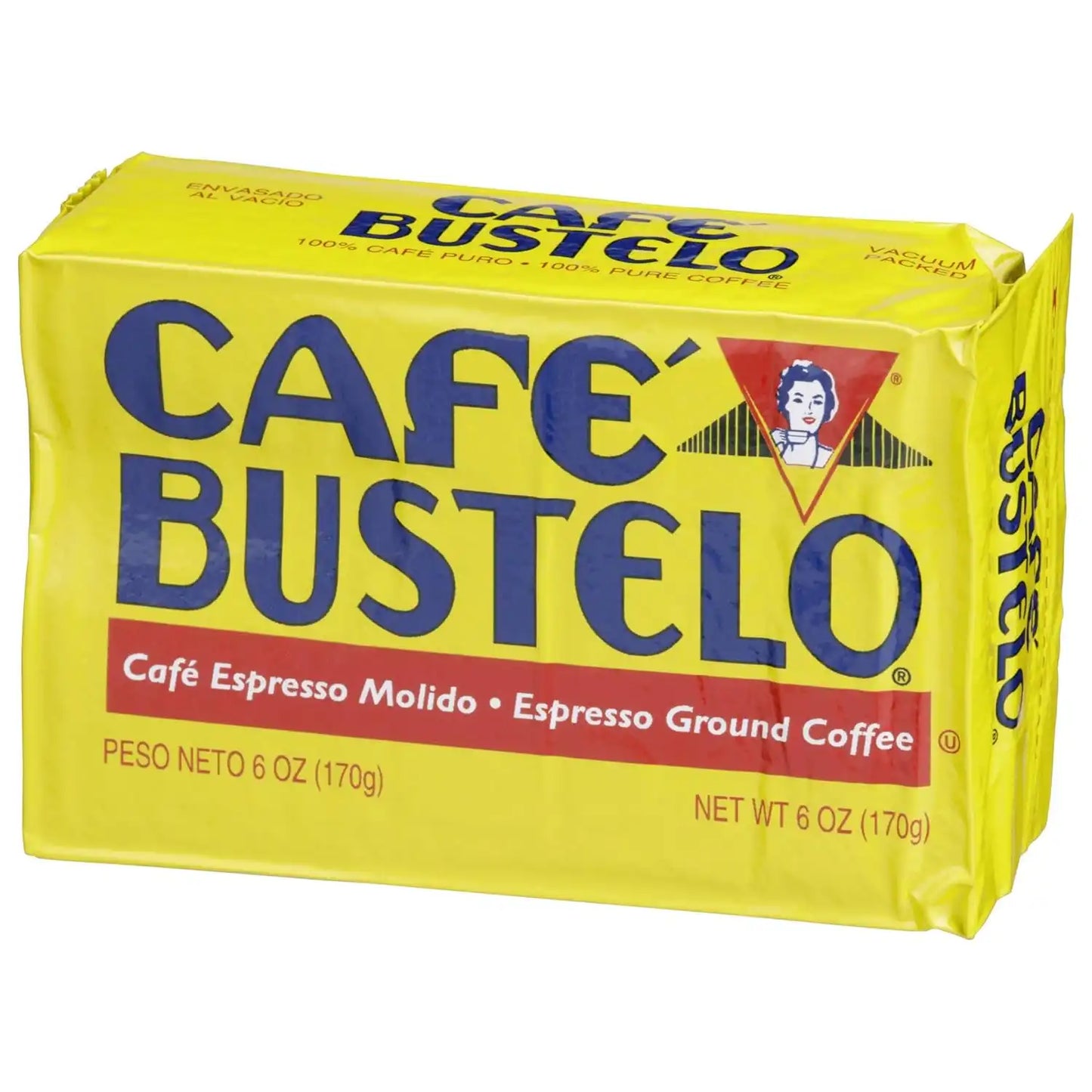 Cafe Bustelo Espresso Ground Coffee, 6 OZ Brick, 12 Count Case