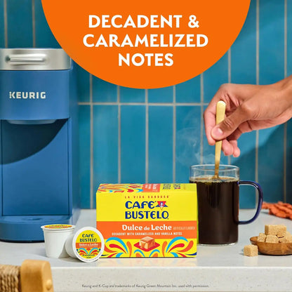 Café Bustelo Dulce de Leche Artificially Flavored, Single Serve Coffee Pods, 10 Count (Pack of 1)
