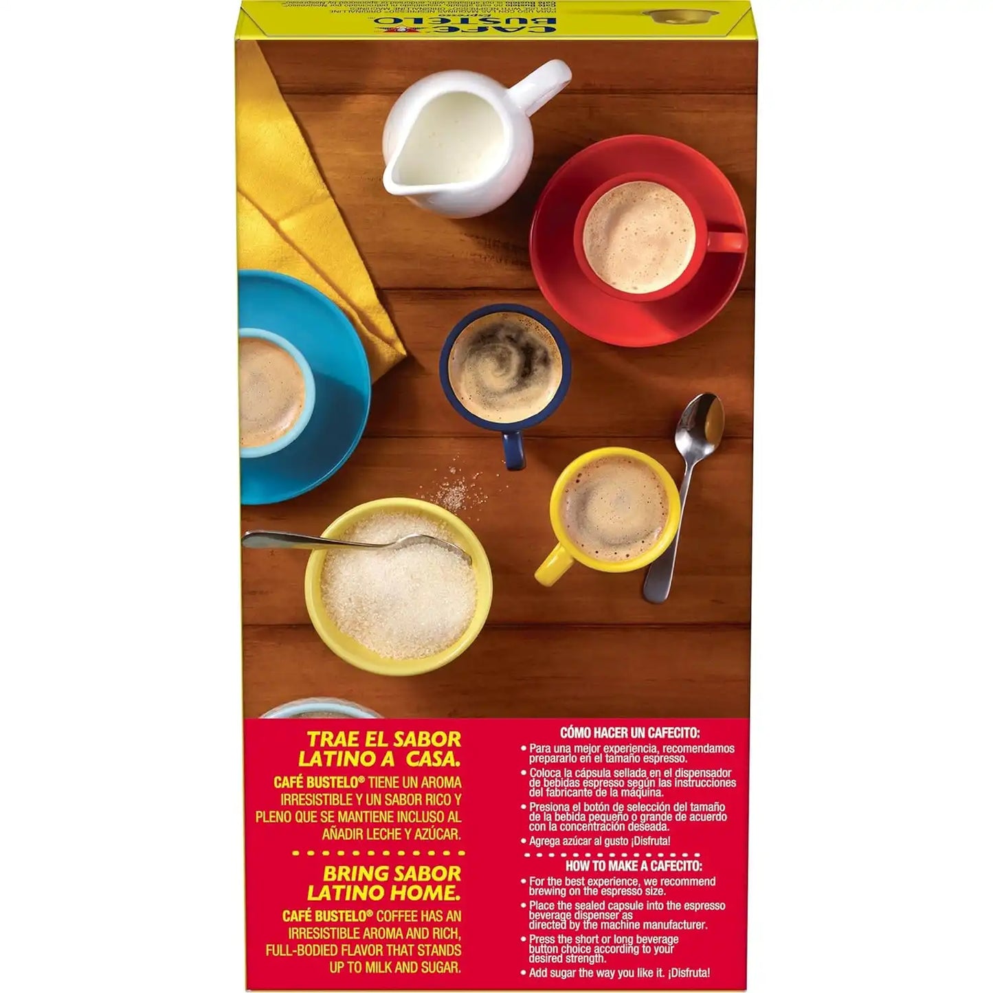Café Bustelo Aluminum Espresso Capsules, Dark Roast Coffee, Nespresso Original Line Compatible, Intensity 11, 10 Count (Pack of 8)