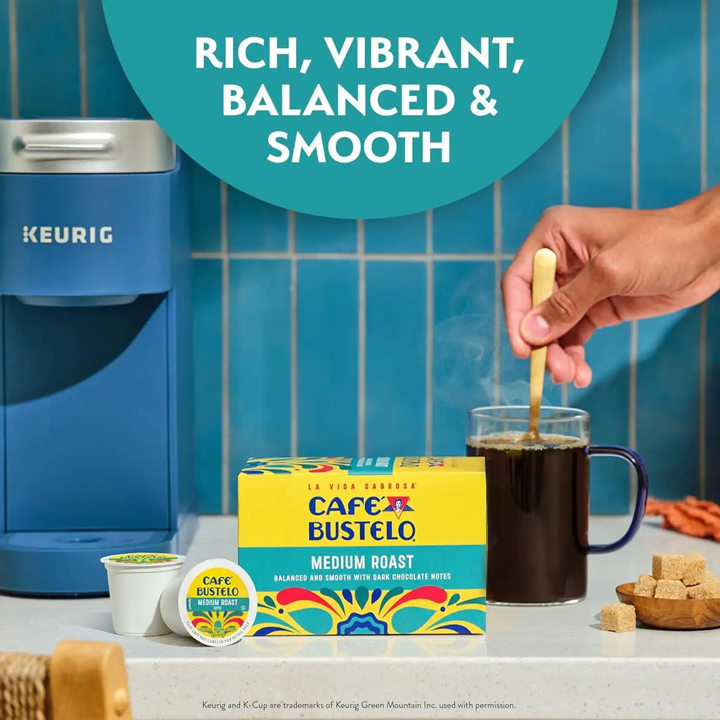 Café Bustelo Medium Roast, Single Serve Coffee Pods, 10 Count (Pack of 1)
