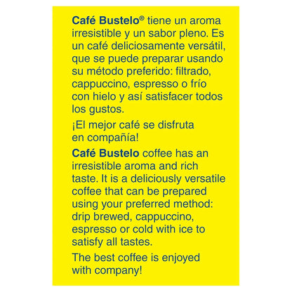 Café Bustelo Espresso Dark Roast Ground Coffee Brick,10 Ounce,(Pack of 24)