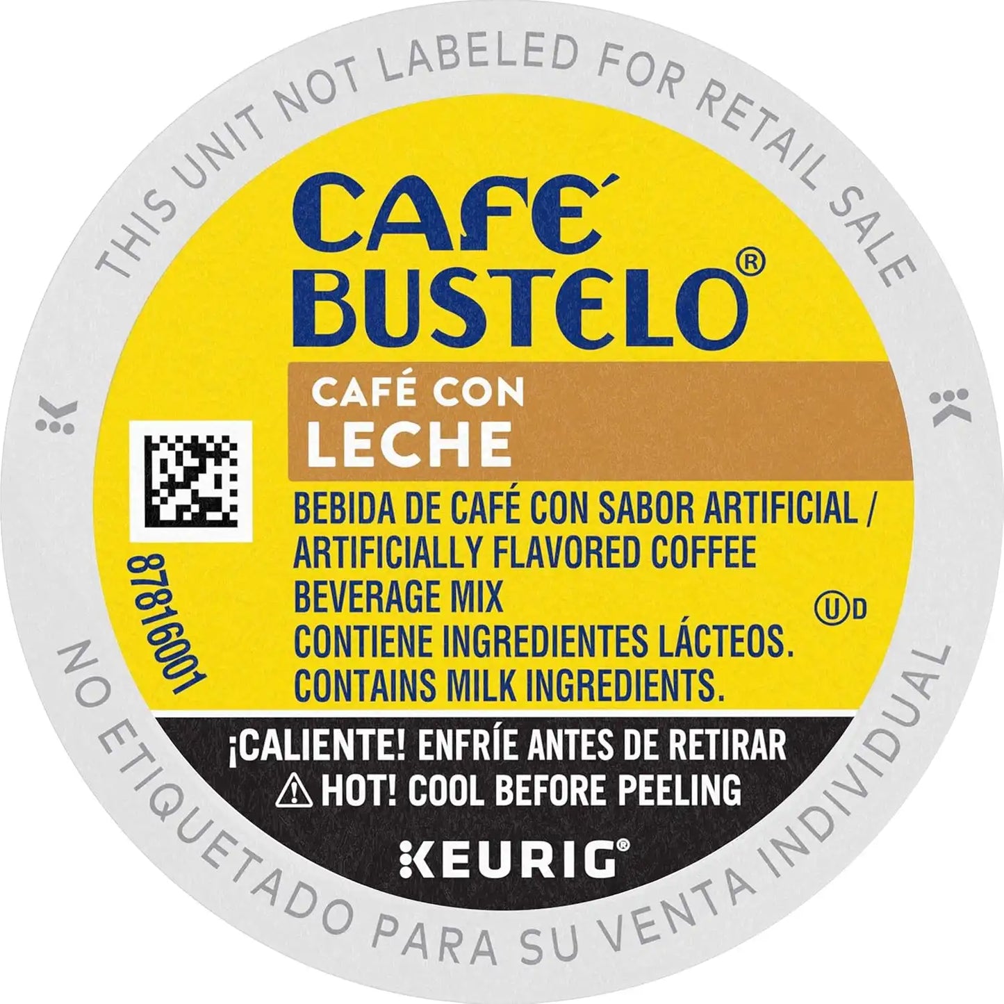 Café Bustelo Sweet & Creamy Café con Leche Coffee, 10 Keurig K-Cup Pods (Pack of 1)