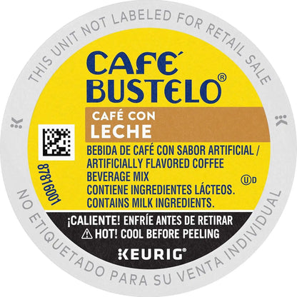 Café Bustelo Sweet & Creamy Café con Leche Coffee, 10 Keurig K-Cup Pods (Pack of 1)